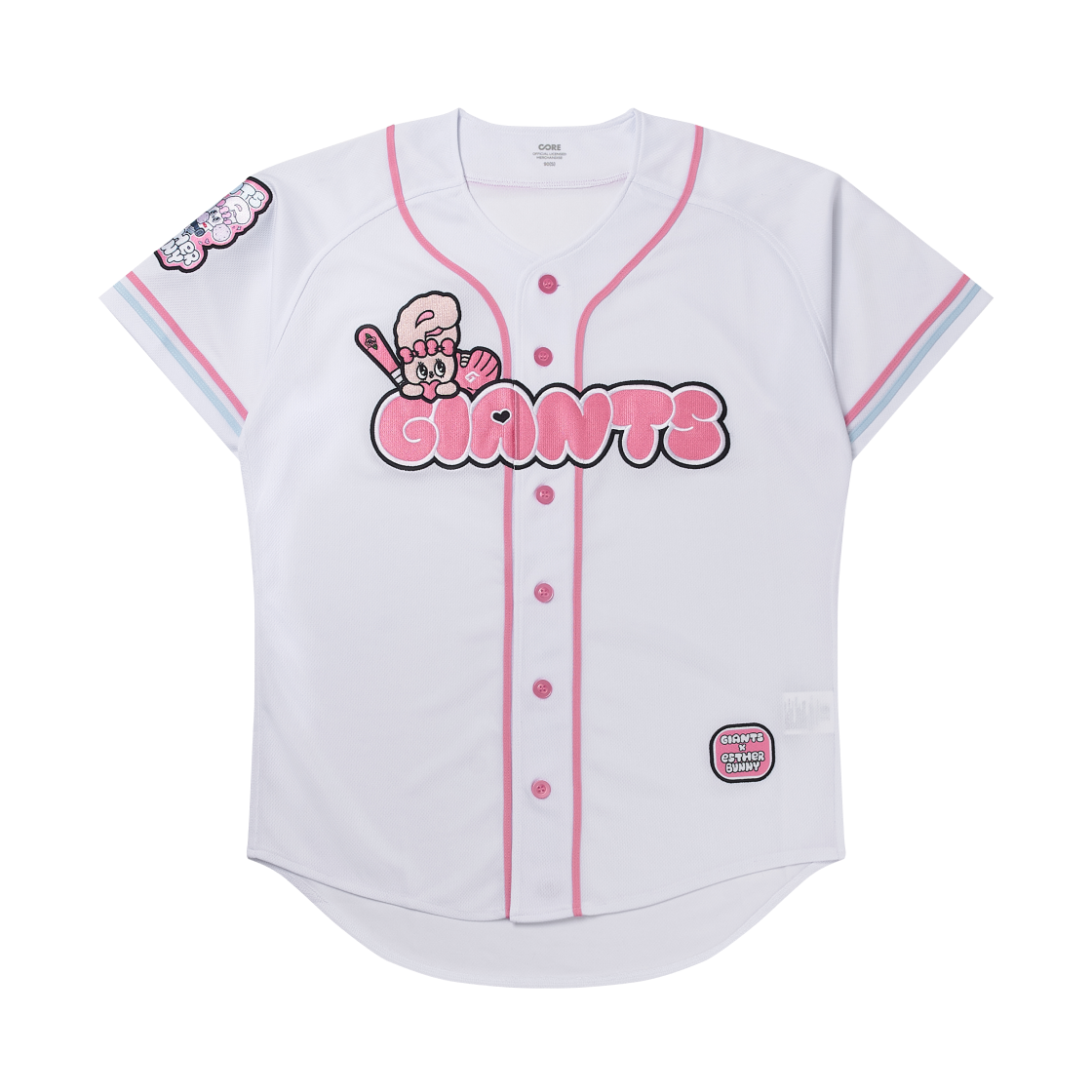 롯데 자이언츠 x 에스더 버니 캐릭터 유니폼 화이트 (논 마킹 버전)(Lotte Giants x Esther Bunny Character Uniform White (Non Marking Ver.))