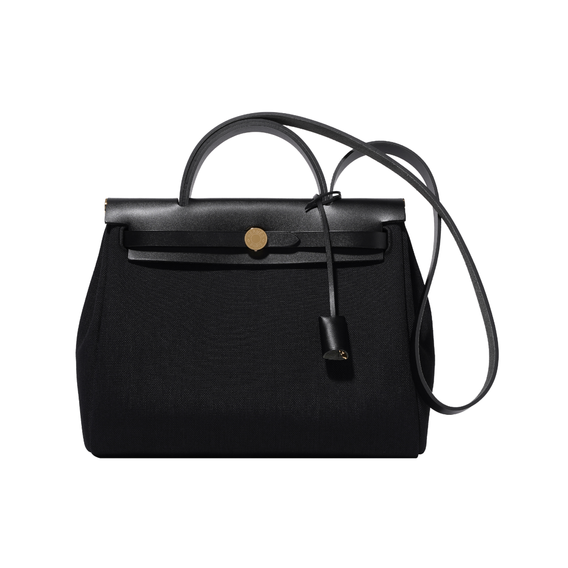 H078971CCAA Hermes Herbag Zip 31 Bag Retourne & Gold Noir
