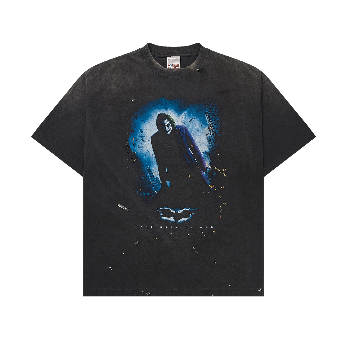 세인트 마이클 x 다크 나이트 다크나이트 숏슬리브 티셔츠 블랙 - 25SS(Saint Mxxxxxx x The Dark Knight Darknight S/S T-Shirt Black - 25SS)