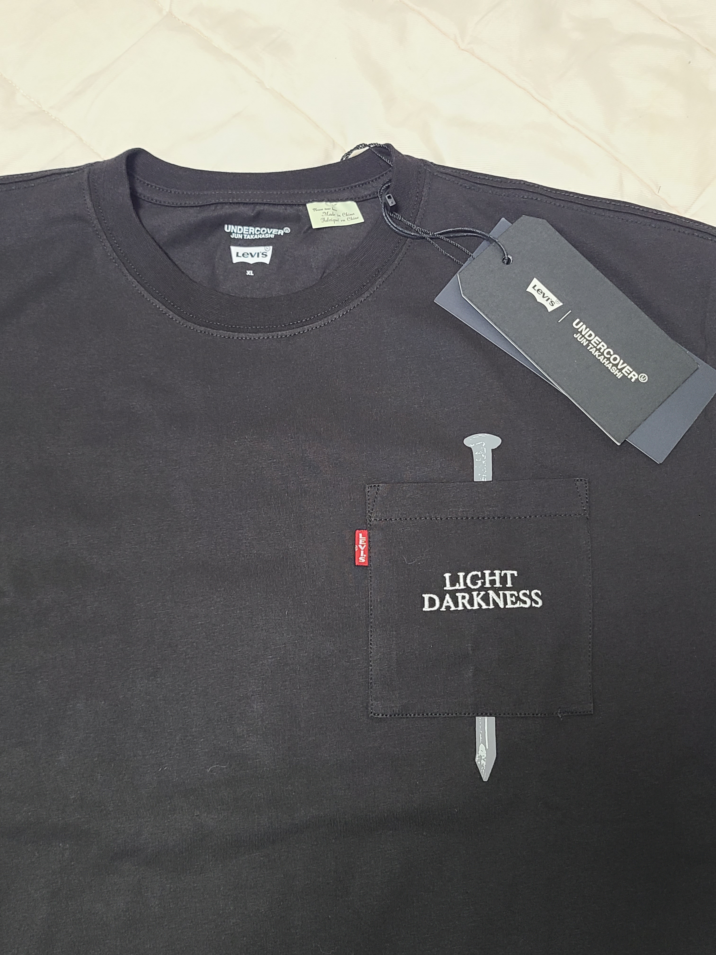 Levi’s x Undercover UC1E9203 Jacket Black, Levi’s x Undercover UC1E9802 T-Shirt Black 착용 스타일 - 6