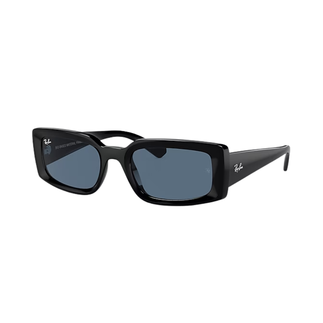 레이밴 킬리안 바이오 베이스드 폴리쉬드 블랙 프레임 다크 블루 렌즈 하이 브릿지 핏(Ray-Ban Kiliane Bio-Based Polished Black Frame Dark Blue Lense High Bridge Fit) - 1
