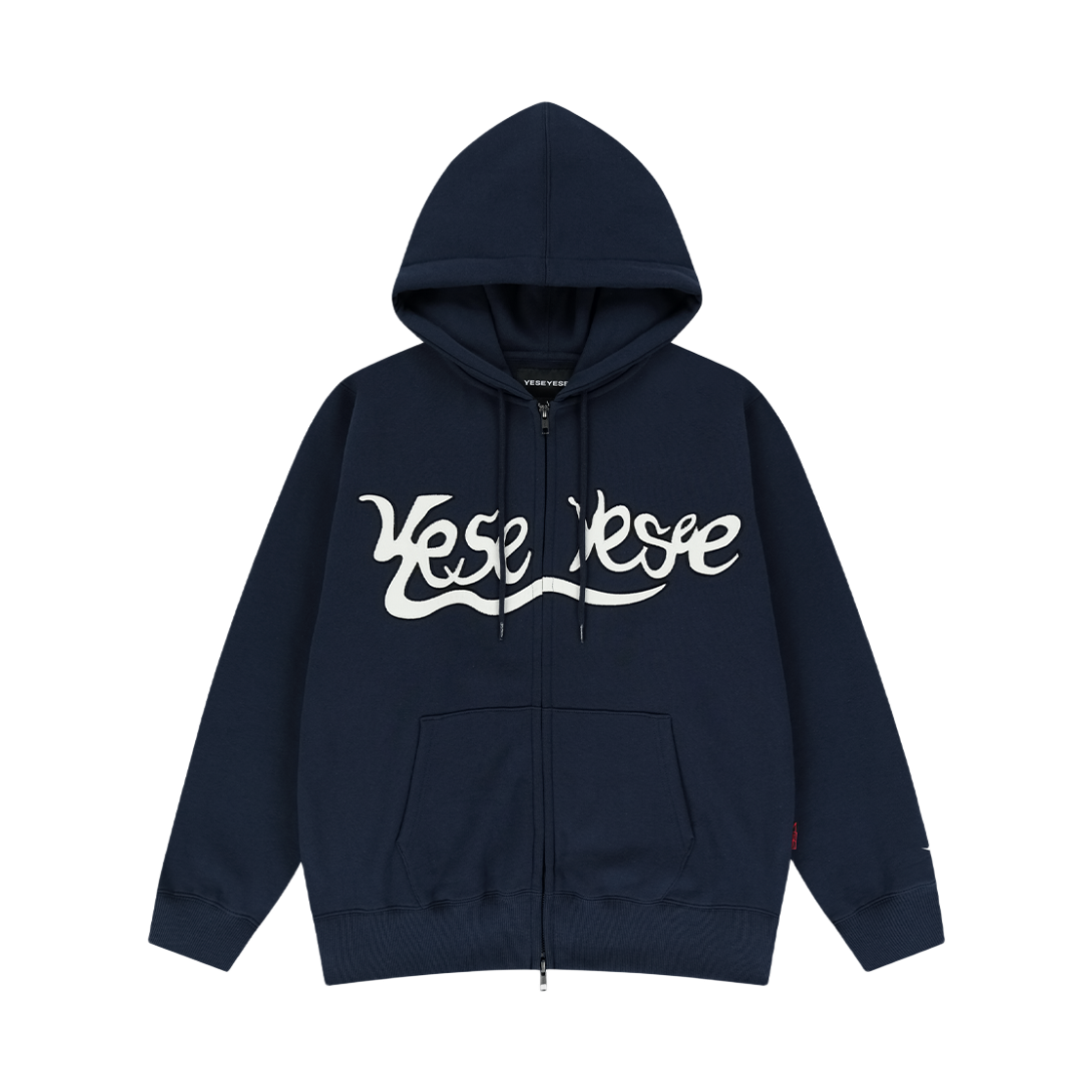 예스아이씨 예스 스네일 로고 집업 후디 네이비(YESEYESEE Y.E.S Snail Logo Zip-up Hoodie Navy)