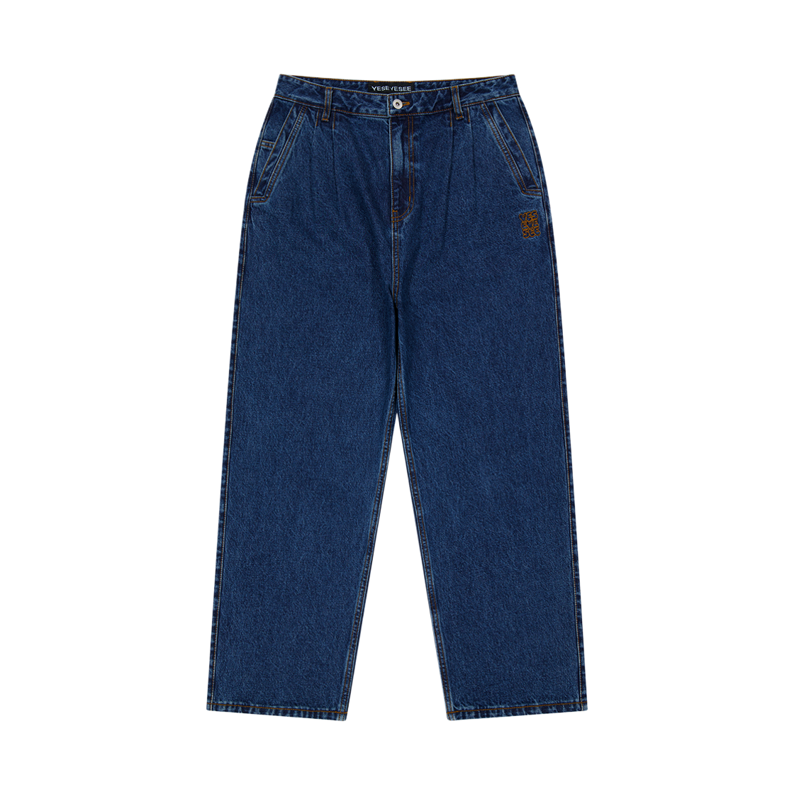 예스아이씨 투턱 데님 팬츠 인디고