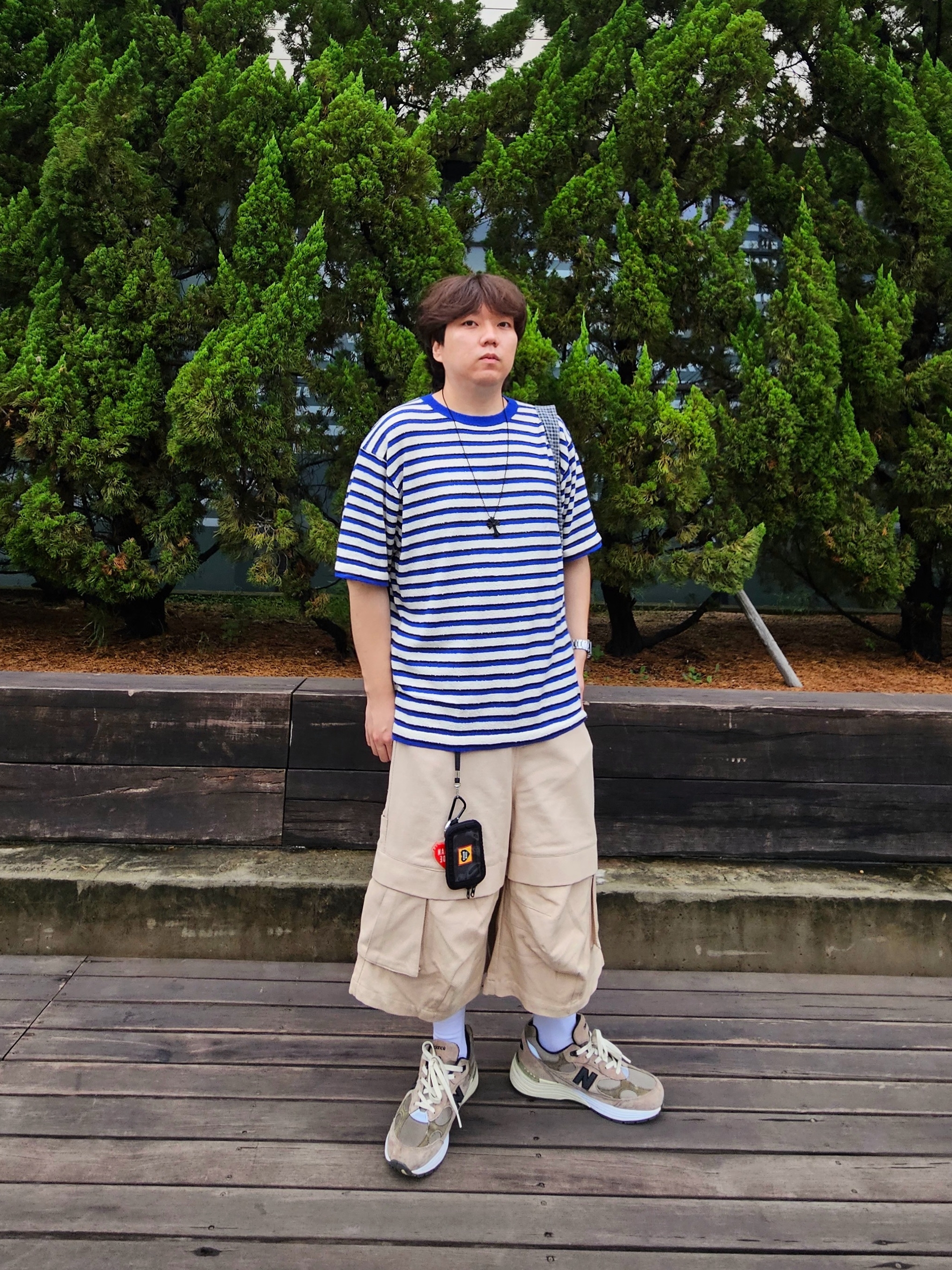 New Balance x JJJJound 993 Made in USA Mushroom White 착용 스타일