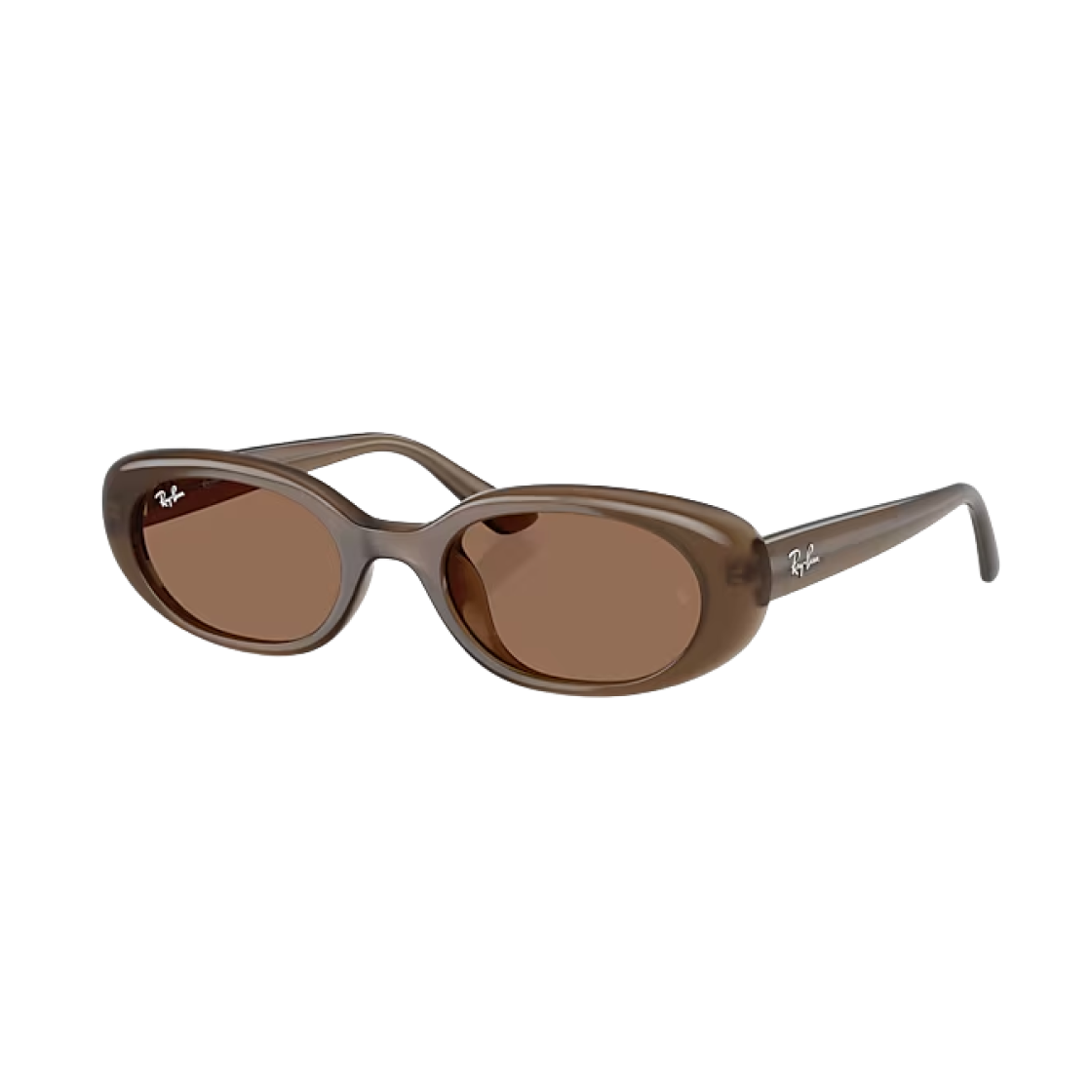 RB4441D-677973 Ray-Ban RB4441D Bio-Based Matte Opal Brown Frame Dark Brown Lense Low Bridge Fit