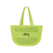 Stussy Raffia Tote Bag Lime