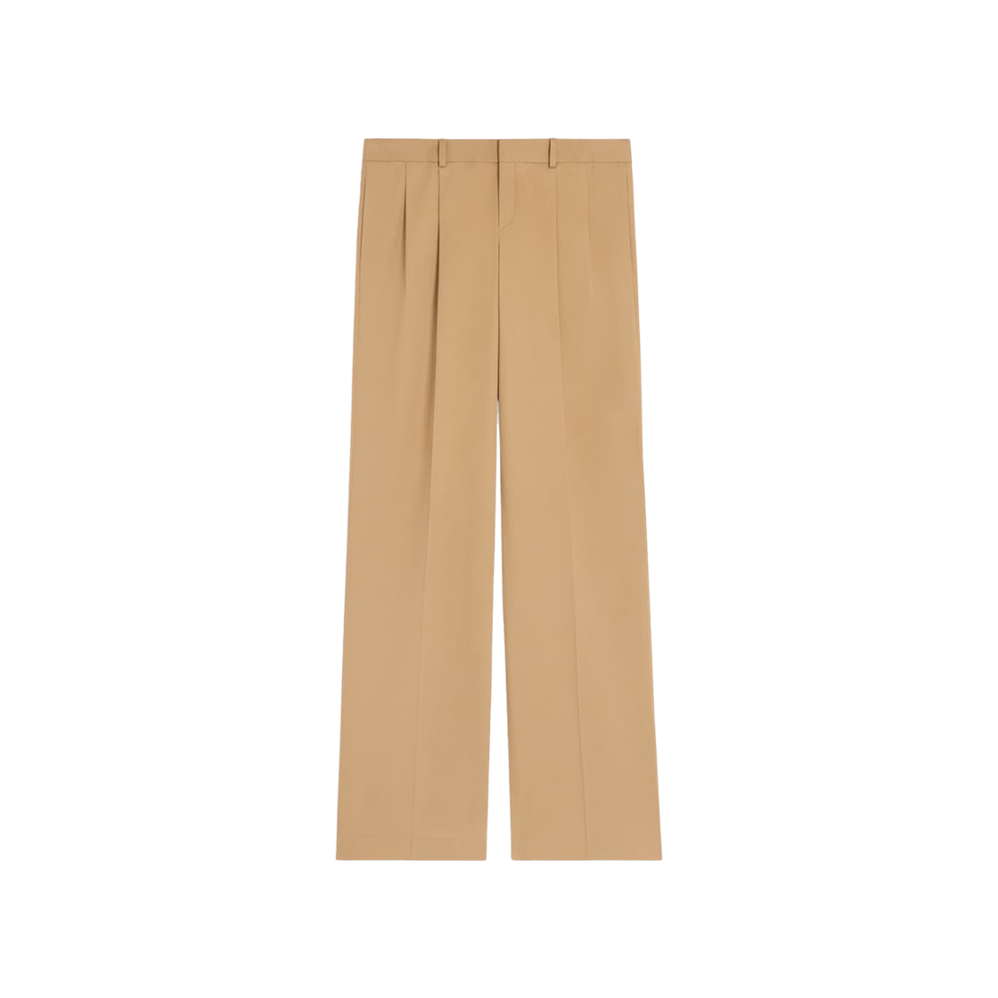 RP05K0S91-02BG Celine Pleated Trousers in Cotton Canvas Beige