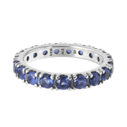 (W) Pandora Sparkling Row Eternity Ring Sterling Silver Blue