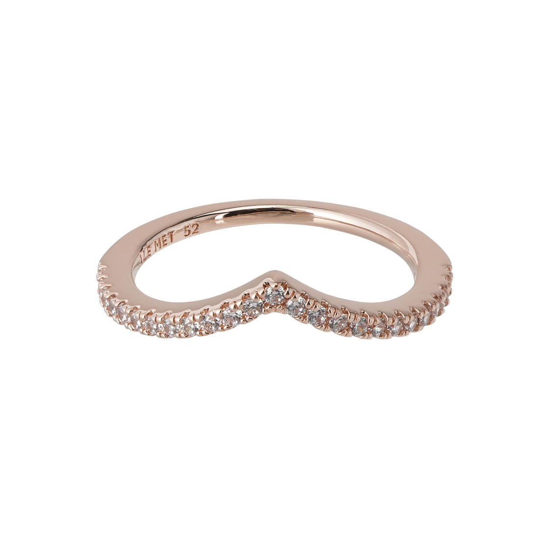 186316CZ (W) Pandora Rose Sparking Wishbone Ring Rose Gold Plated