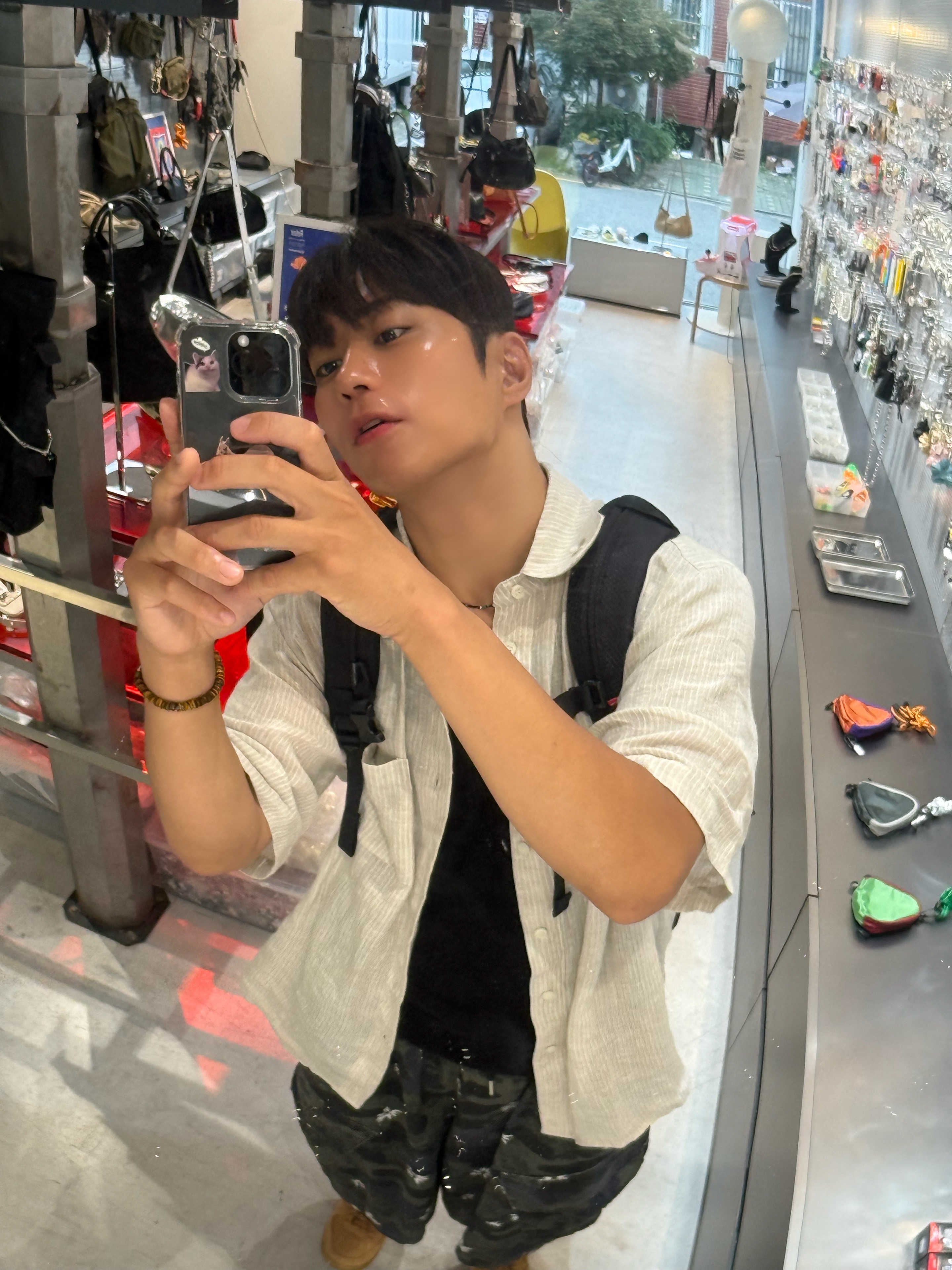 Supreme Backpack Black - 22SS, Nike Air Force 1 '07 WB Flax 착용 스타일 - 2