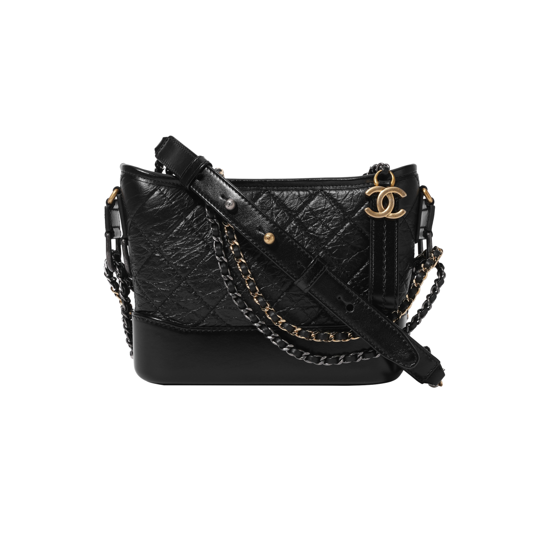 샤넬 가브리엘 스몰 호보백 빈티지 카프스킨 & 골드 메탈 블랙(Chanel Gabrielle Small Hobo Bag Aged Calfskin & Gold Black)