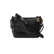 Chanel Gabrielle Small Hobo Bag Aged Calfskin & Gold Black