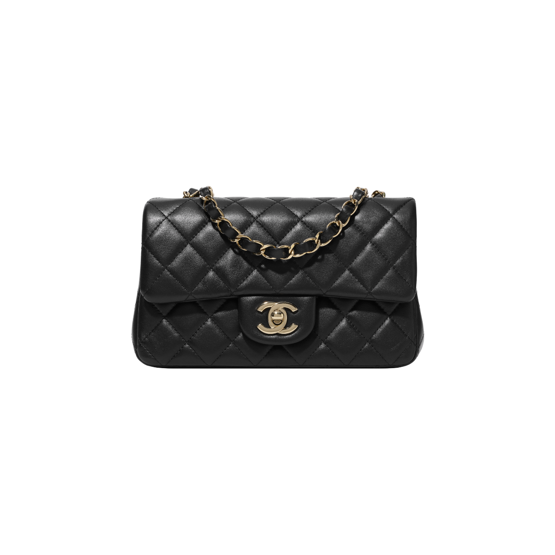 A69900-Y04059-94305 Chanel Mini Flap Bag Lambskin & Gold Black