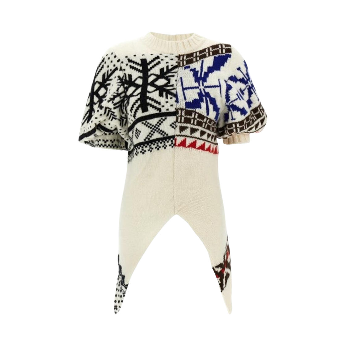 24-07433-175 (W) Sacai Pattern Long Knitwear White