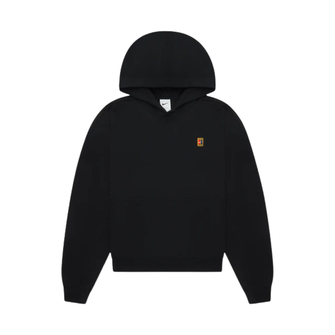 (W) 나이키 코트 플리스 헤리티지 테니스 후드 블랙 - 아시아((W) Nike Court Fleece Heritage Tennis Hoodie Black - Asia) - 1