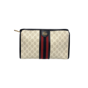 Gucci Ophidia GG Cosmetic Case Beige Blue