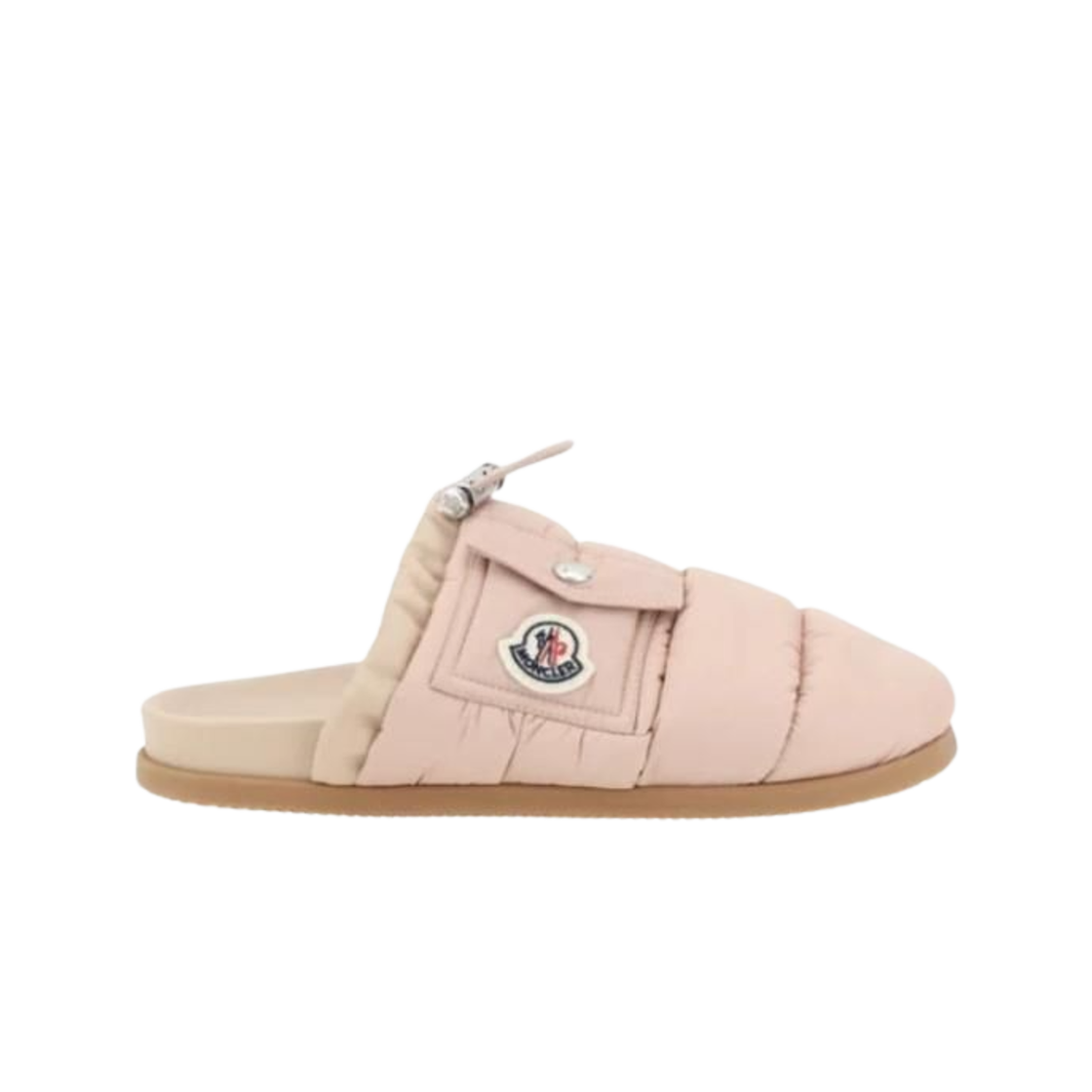 (W) 몽클레르 몬 포켓 패딩 레더 뮬 핑크 - 25SS((W) Moncler Mon Pocket Padded Leather Mules Pink - 25SS)
