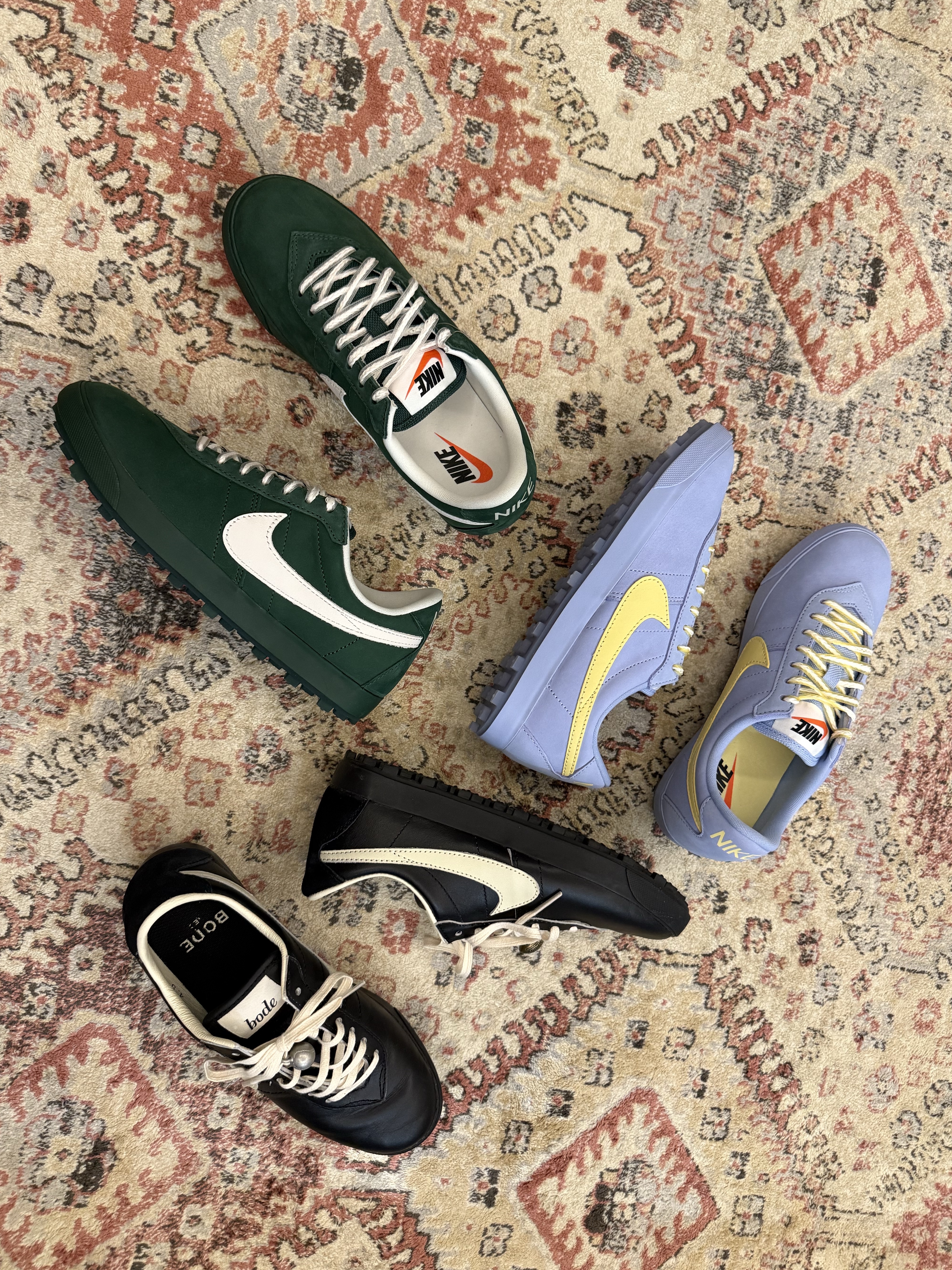 Nike x Bode Astrograbber SP Black and Coconut Milk, Nike Astrograbber Fir and Phantom 착용 스타일 - 1