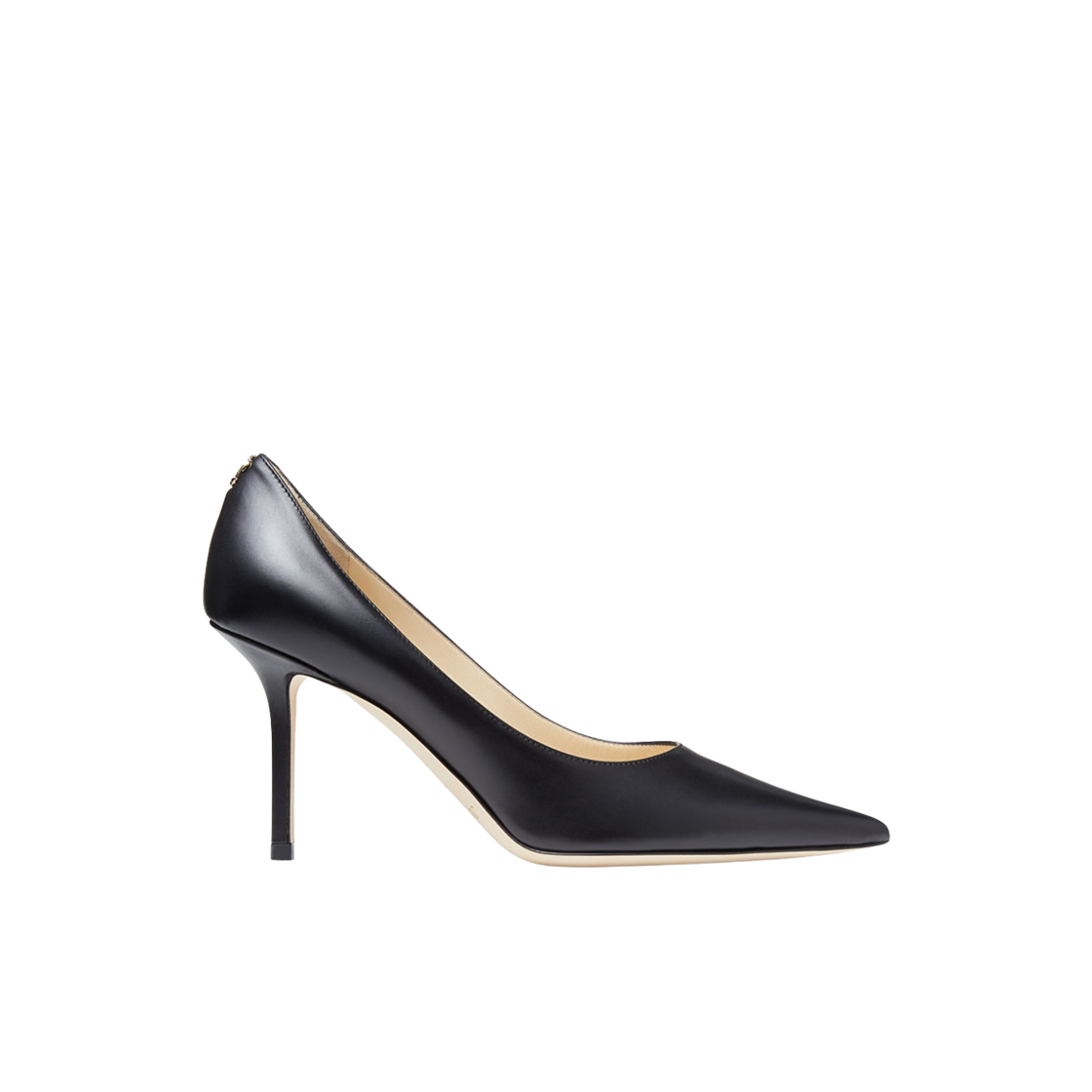 (W) 지미추 러브 85 JC 엠블럼 카프스킨 펌프스 블랙((W) Jimmy Choo Love 85 JC Emblem Calfskin Pumps Black)