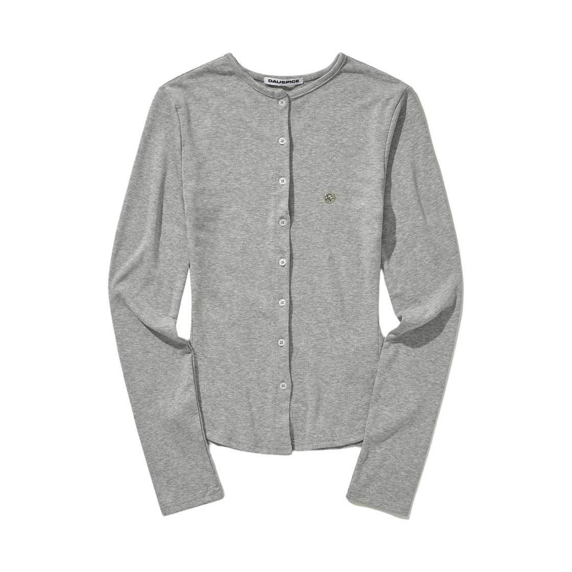 D25FCD02GR99 DAUSPICE Round-Neck Cardigan Gray