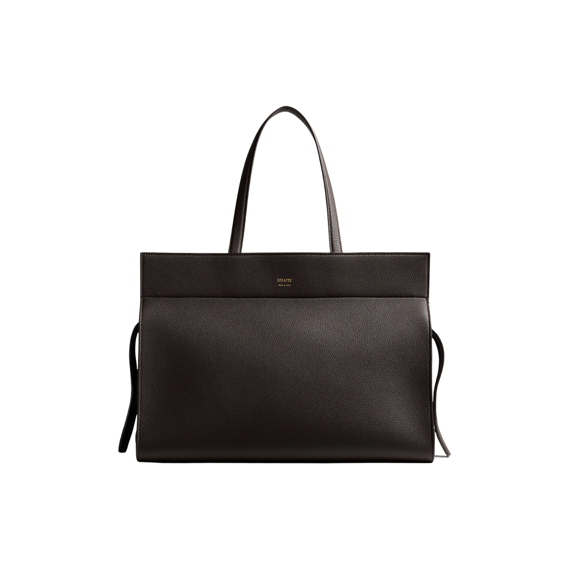 H1040-914-864 Khaite Crosby Pebbled Leather Bag Espresso