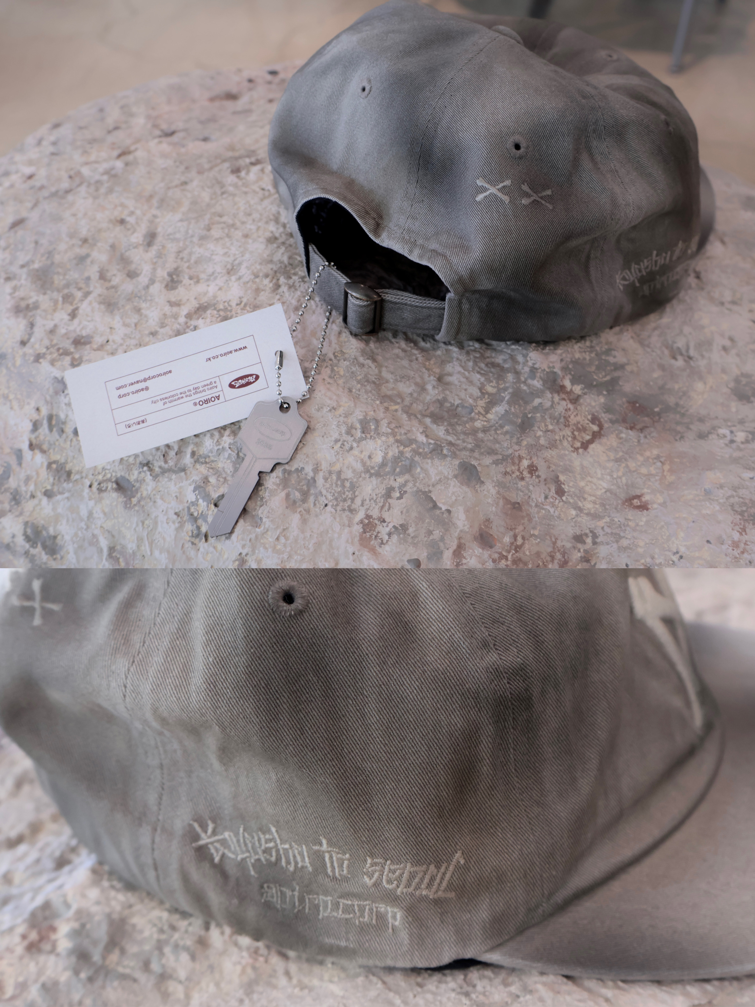 [KREAM Exclusive] Aoiro 6-Panel Bone A/N Cap Mud, Dr. Martens Women 1461 Quad Black 착용 스타일 - 7