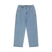 YESEYESEE Two Tucked Denim Pants Light Indigo