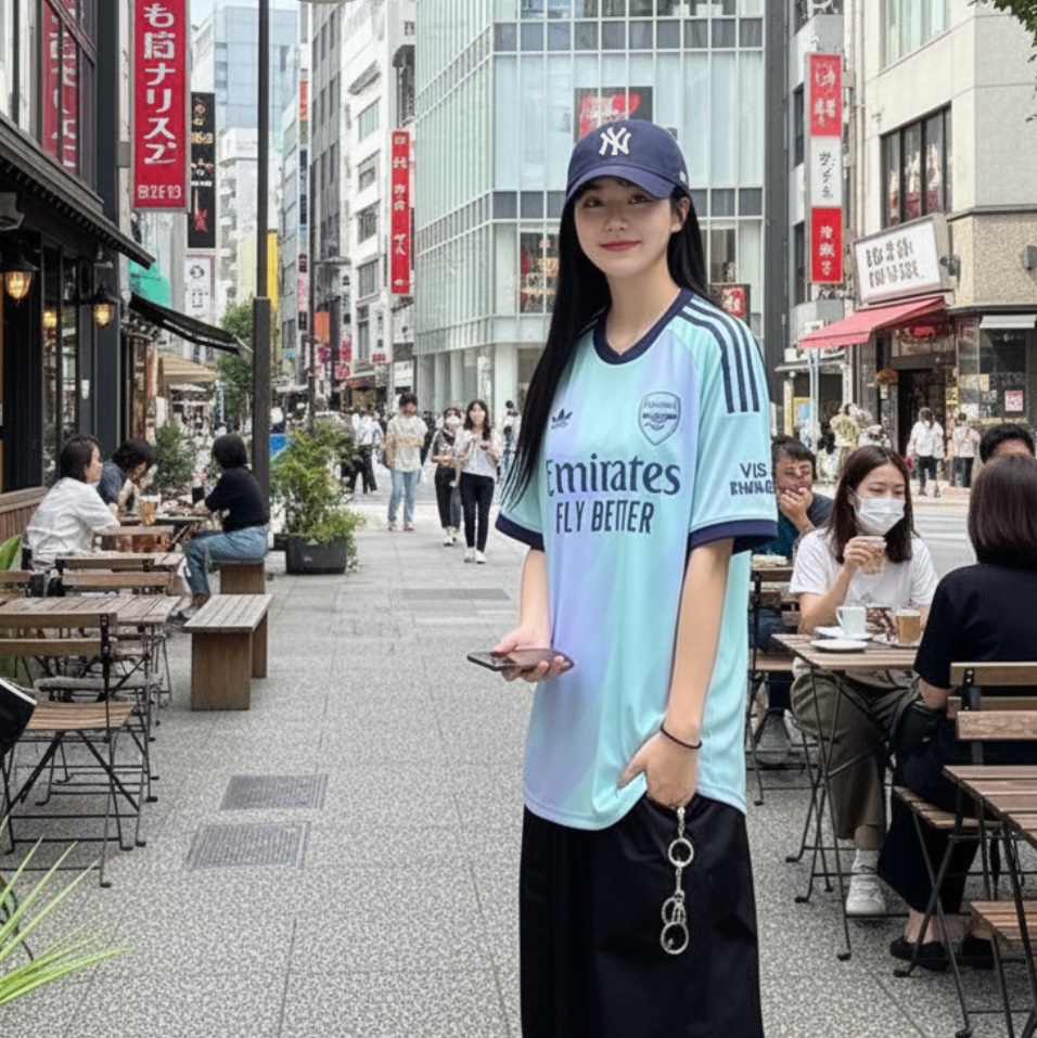 Adidas Arsenal 2024/25 3rd Jersey Clear Aqua - KR Sizing (Non Marking Ver.) 착용 스타일