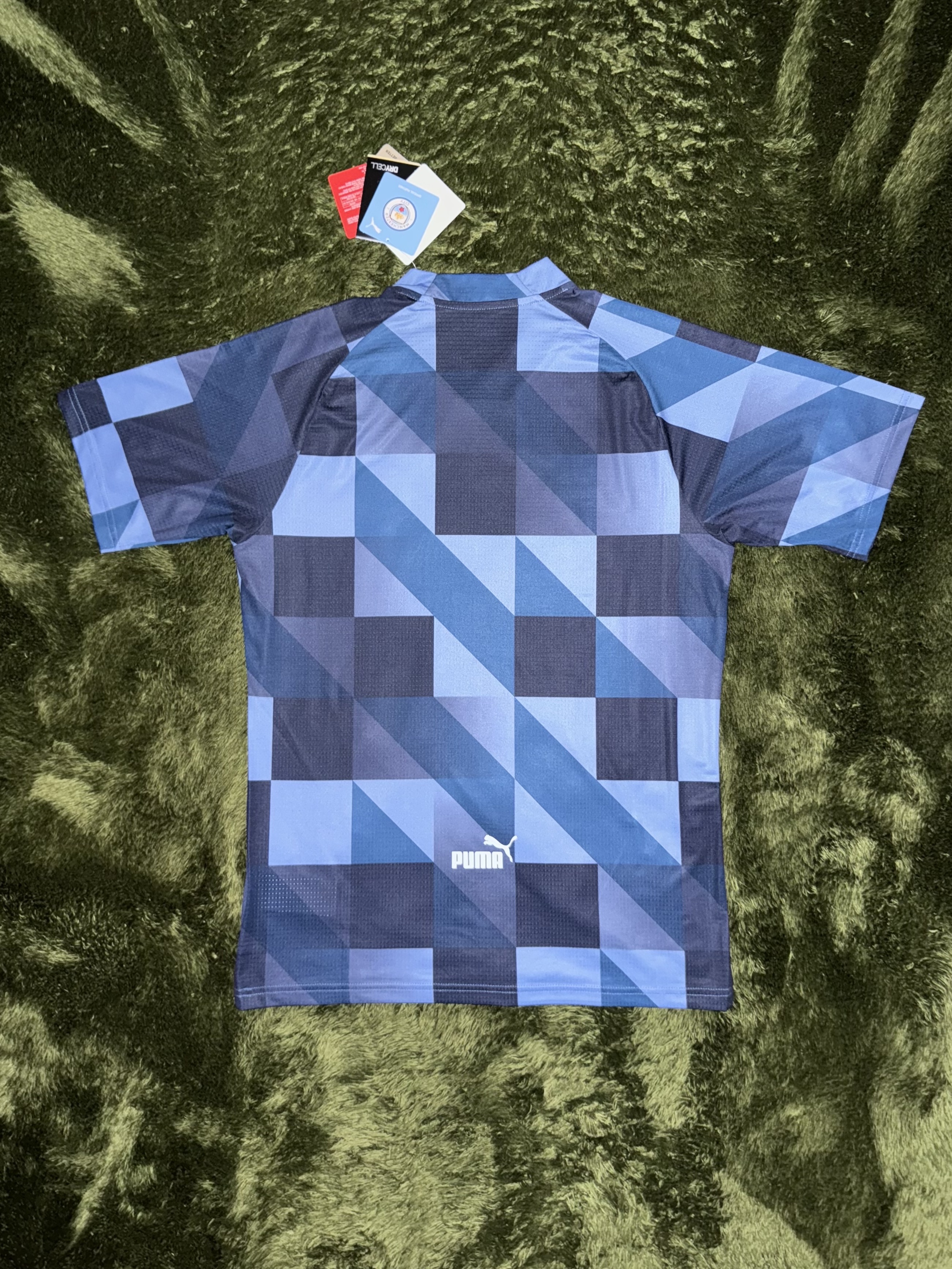 Puma 2022/23 Manchester City Prematch Short Sleeve Jersey Lake Blue Navy 착용 스타일 - 7