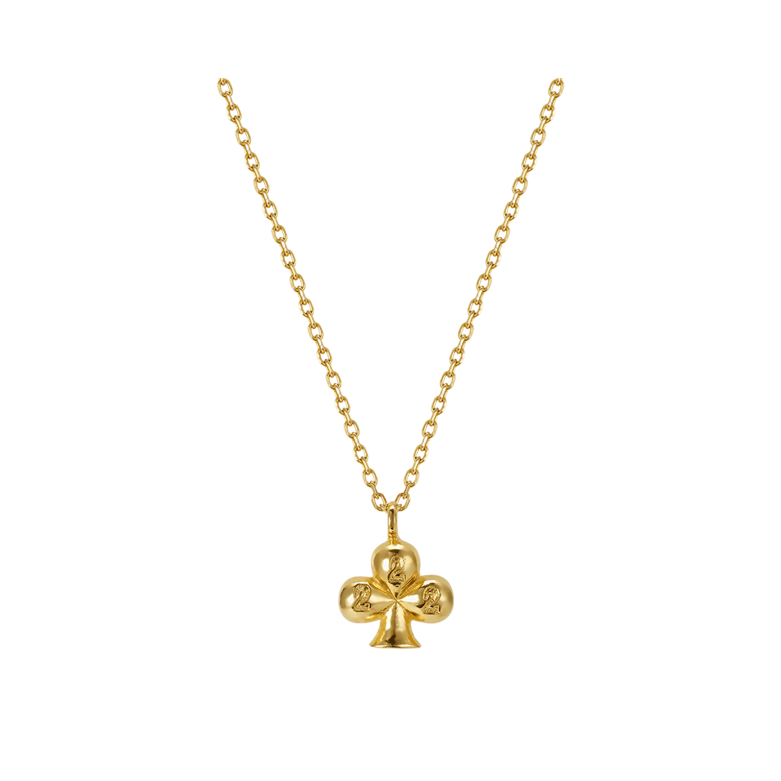 씨에이치투피 클로버 넥클리스 골드(CH2P Clover Necklace Gold)