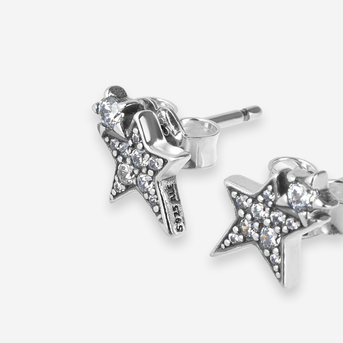 (W) 판도라 스파클링 어시메트릭 스타 스터드 이어링 스털링 실버 클리어((W) Pandora Sparkling Asymmetric Stars Stud Earrings Sterling Silver Clear) - 3