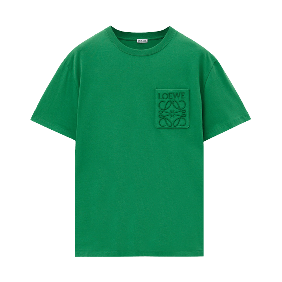로에베 릴렉스드 핏 코튼 티셔츠 테니스 그린