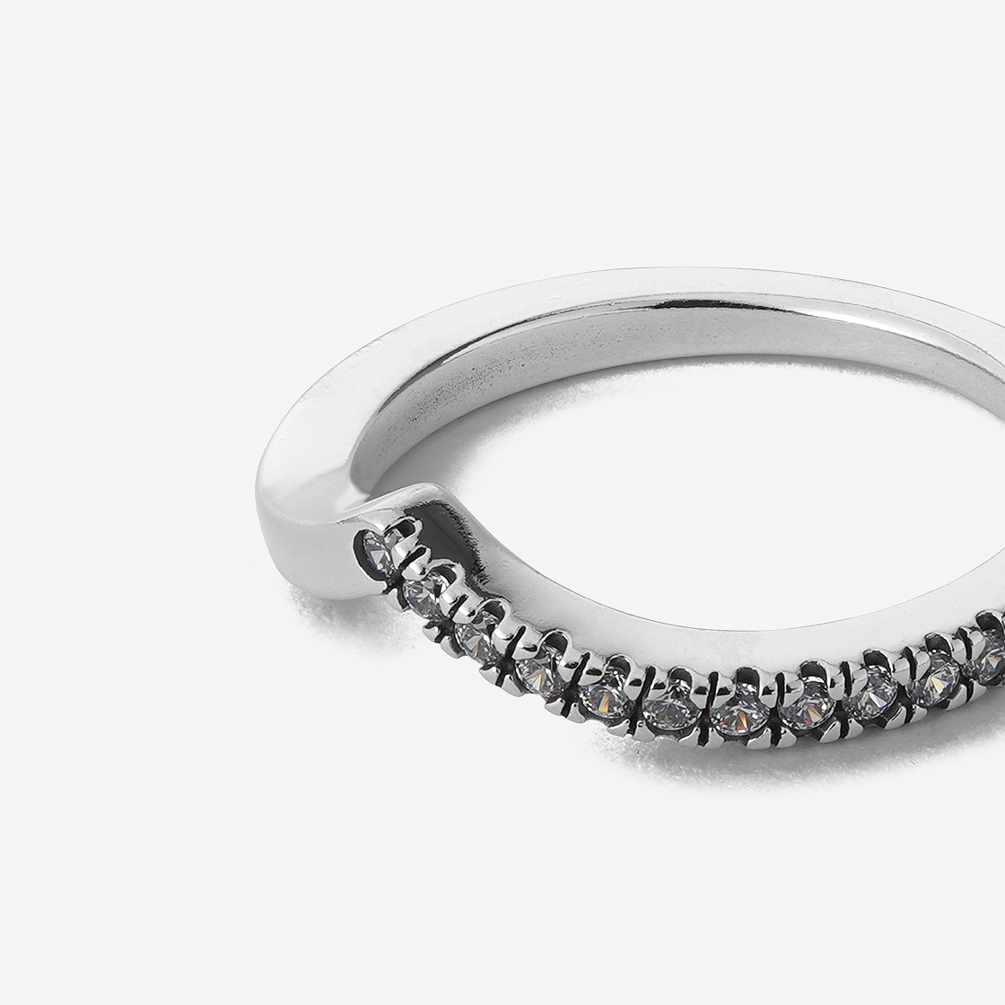 (W) 판도라 타임리스 위시 하프 스파클링 링 스털링 실버 클리어((W) Pandora Timeless Wish Half Sparkling Ring Sterling Silver Clear) - 2