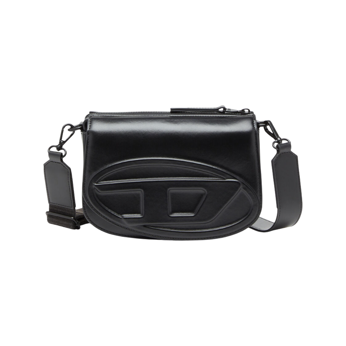 X10223PR818-T8013 Diesel 1DR Leather Camera Bag Black