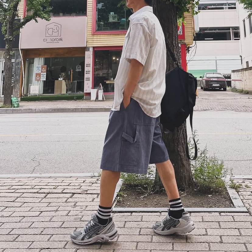 Asics Gel-Kyrios Carrier Grey 착용 스타일 - 1