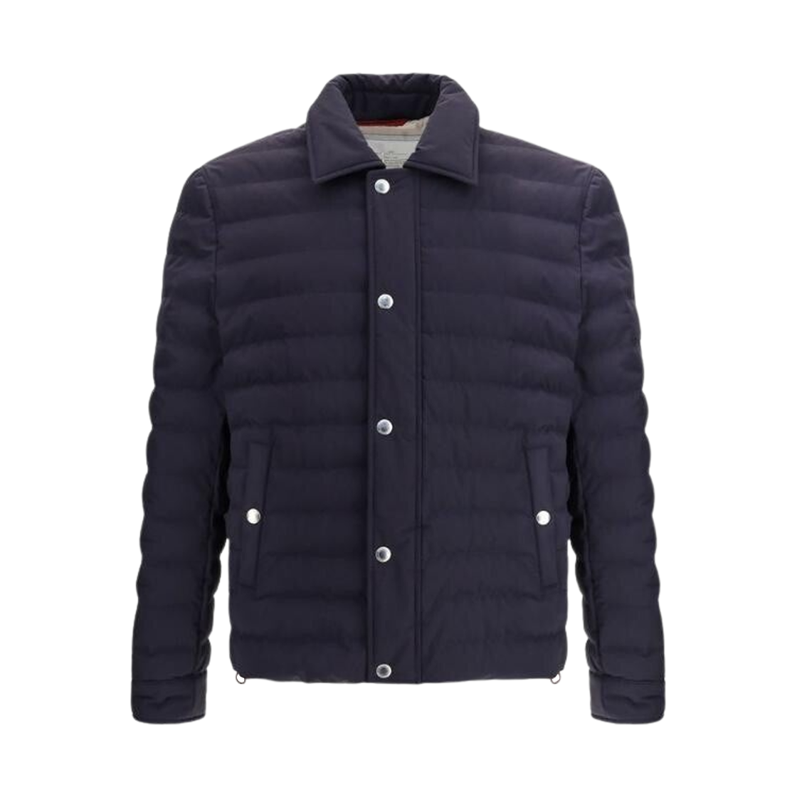 MM4911846-CVL16 Brunello Cucinelli Bonded Taffeta Down Jacket Navy Blue