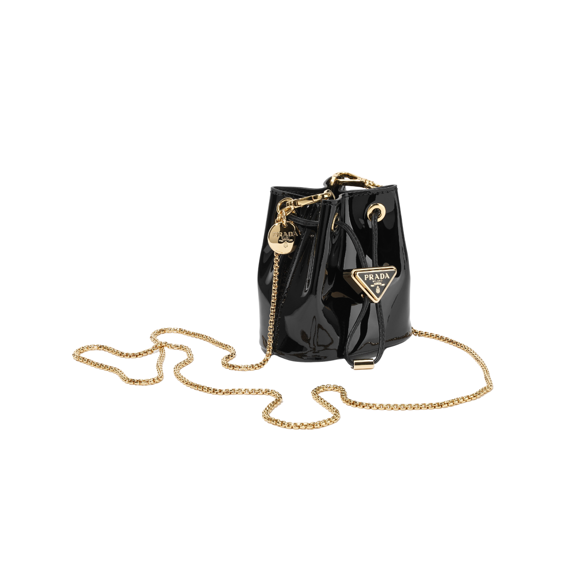 프라다 페이턴트 레더 미니 파우치 블랙(Prada Patent Leather Mini Pouch Black) - 3