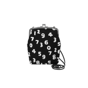 Sou Sou Canvas Soft Gamaguchi Bag Large Black (with 110cm Black Leather Strap)