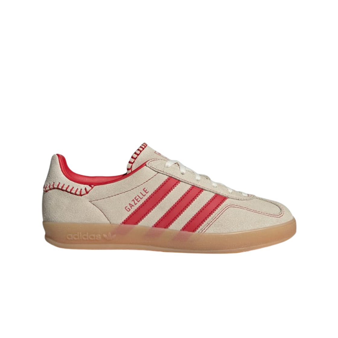 JS1402 (W) Adidas Gazelle Indoor Beige Better Scarlet