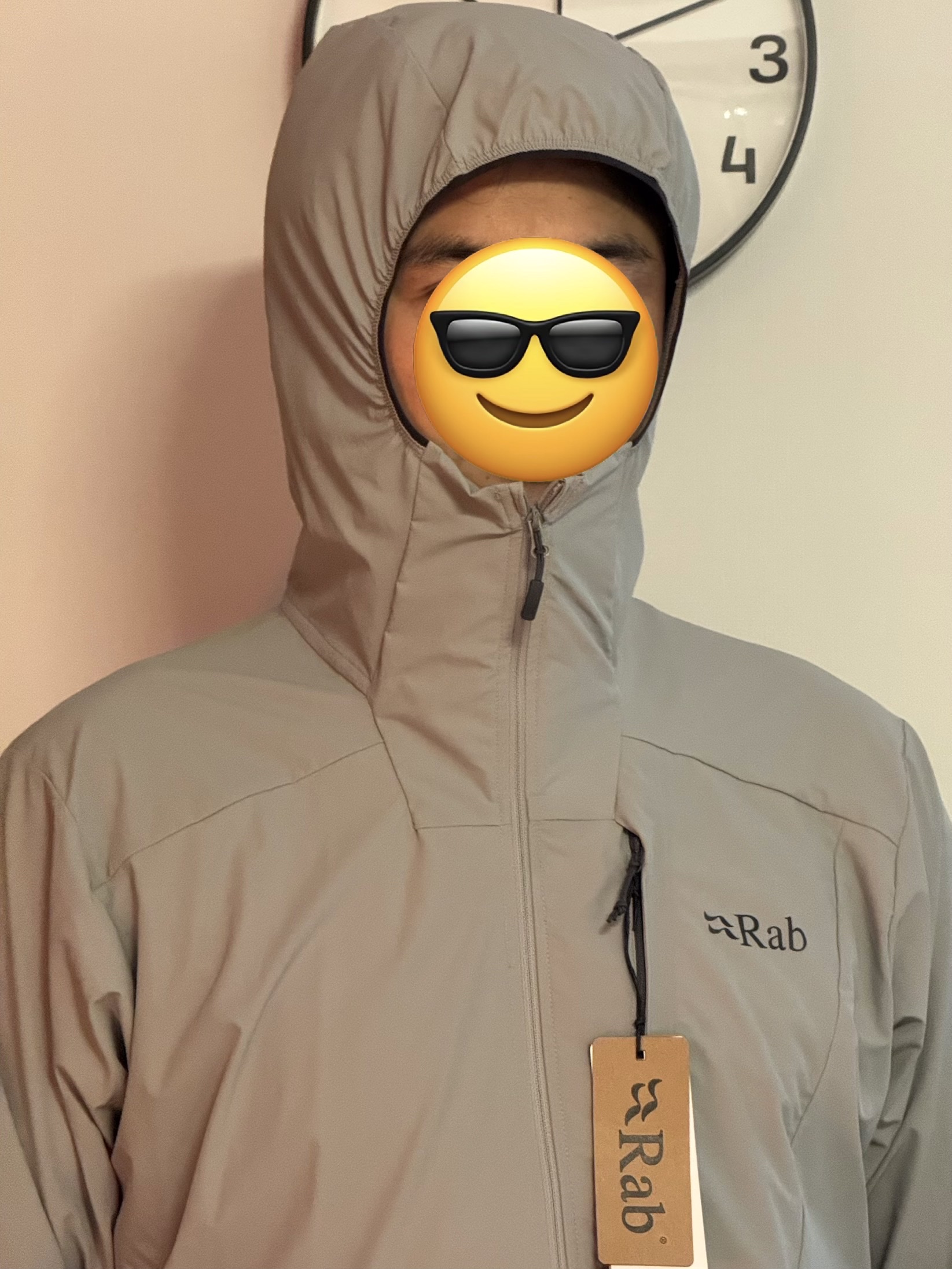 Rab Borealis Hoody Jacket Light Zinc 착용 스타일 - 1