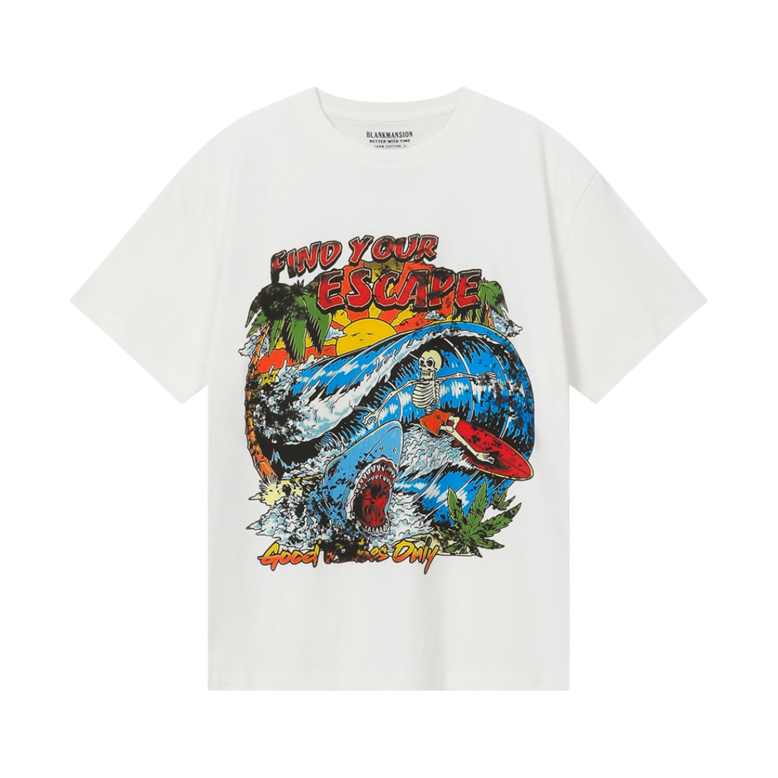 더가이즈 블랭크맨션 25SS 서핑 스컬 티셔츠(The Guys BLANKMANSION 25SS SURFING SKULL Tee)