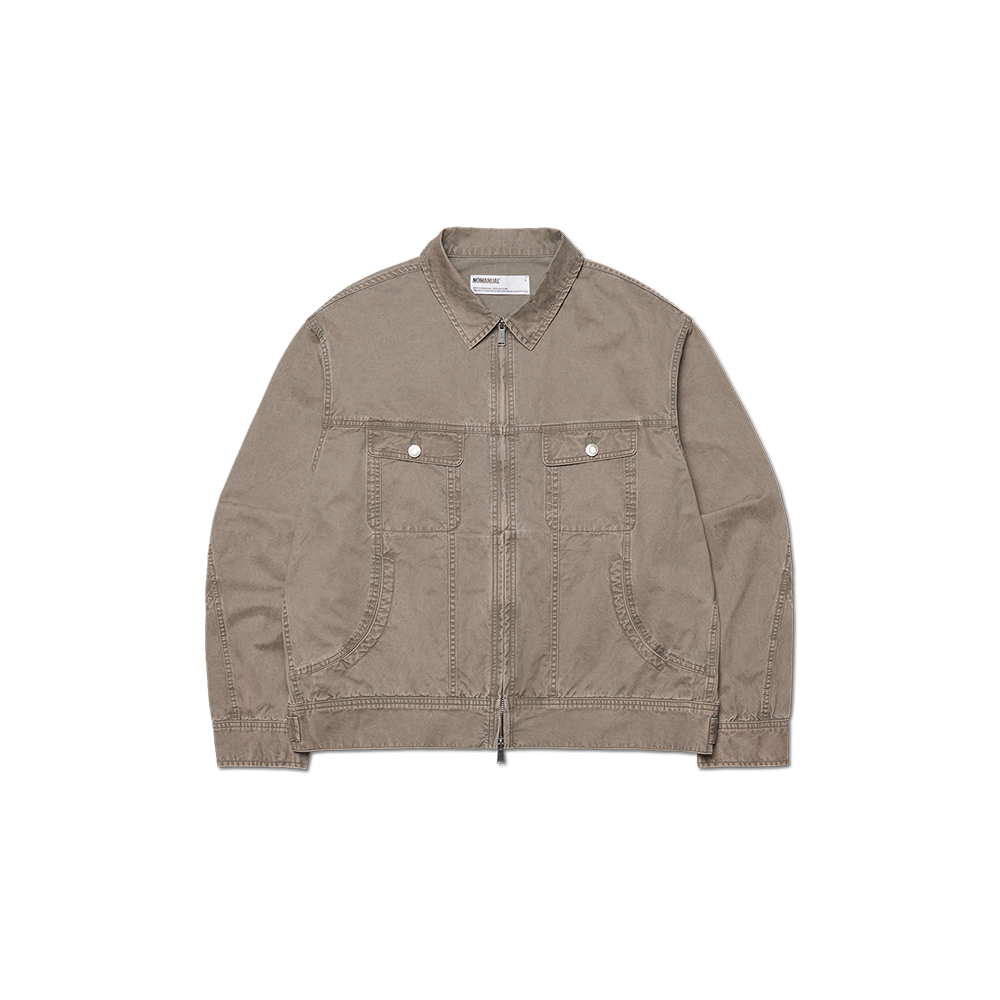 NMWF52JK05WCH NOMANUAL Slash Trucker Jacket Washed Charcoal