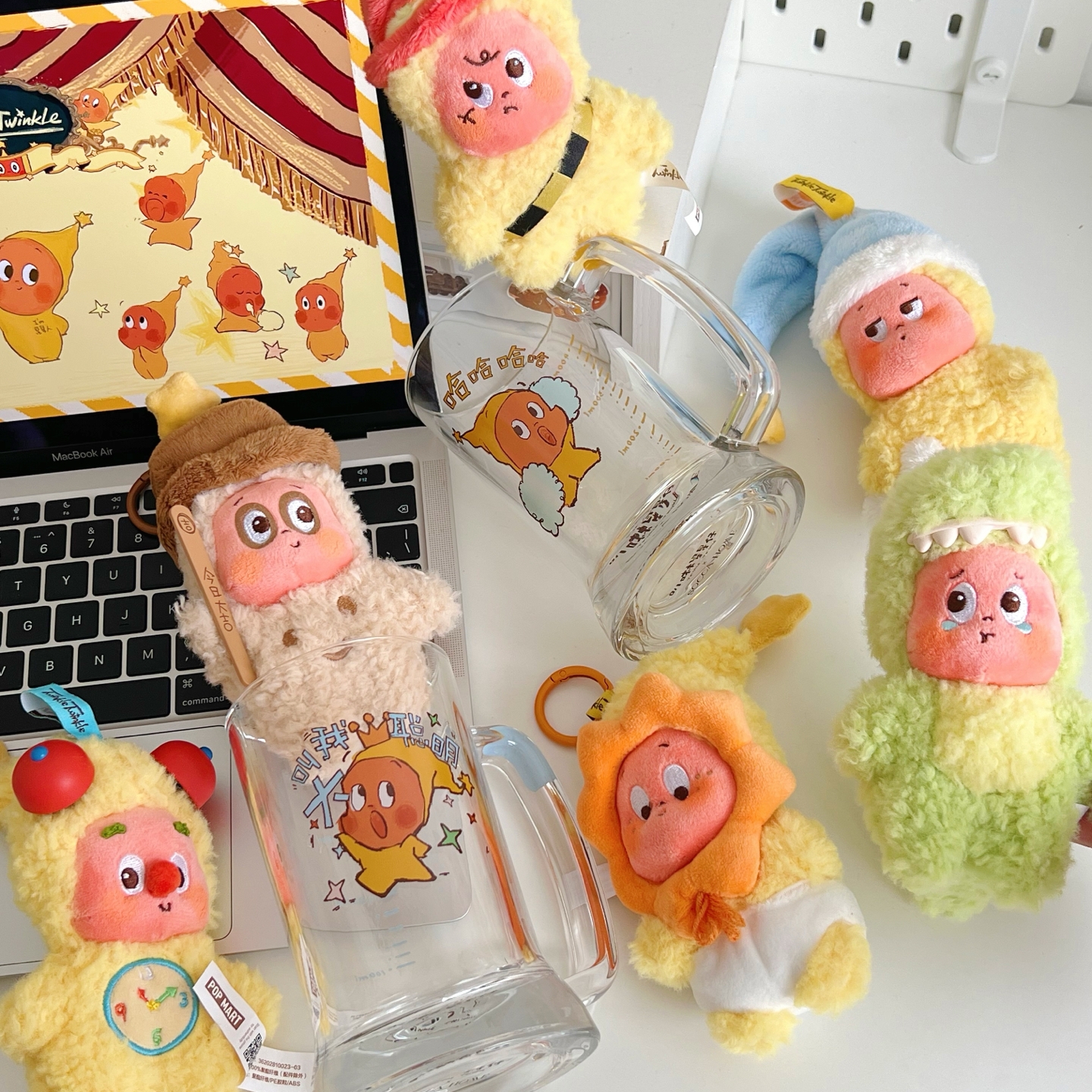 Pop Mart Twinkle Twinkle Be A Little Star Series Plush Pendant Sealed Case (6 Blind Boxes) 착용 스타일 - 3