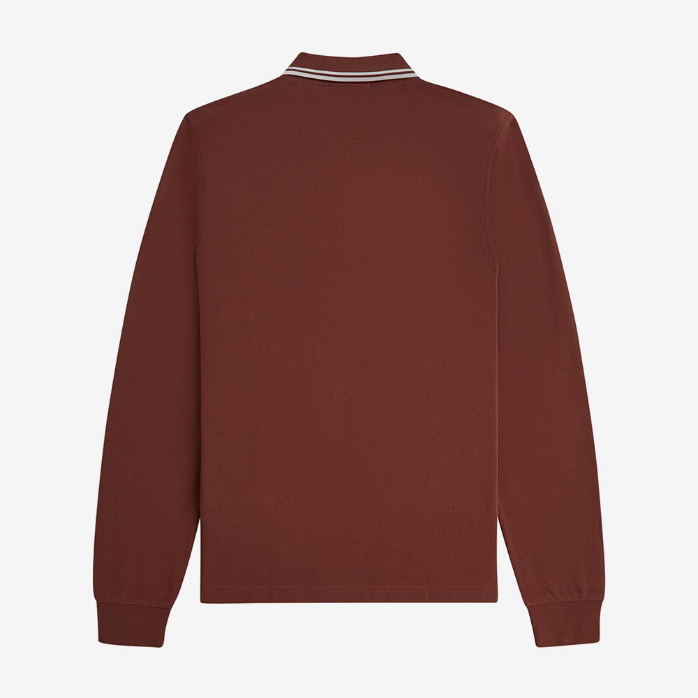프레드페리 M3636 롱 슬리브 트윈 팁 프레드페리 셔츠 위스키브라운 에크루(Fred Perry M3636 Long Sleeve Twin Tipped FP Shirt Whisky Brown Ecru) - 6