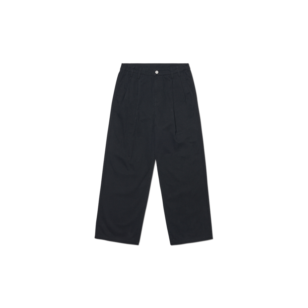 노매뉴얼 루즈 핏 투-턱 팬츠 블랙(NOMANUAL Loose Fit Two-tuck Pants Black)
