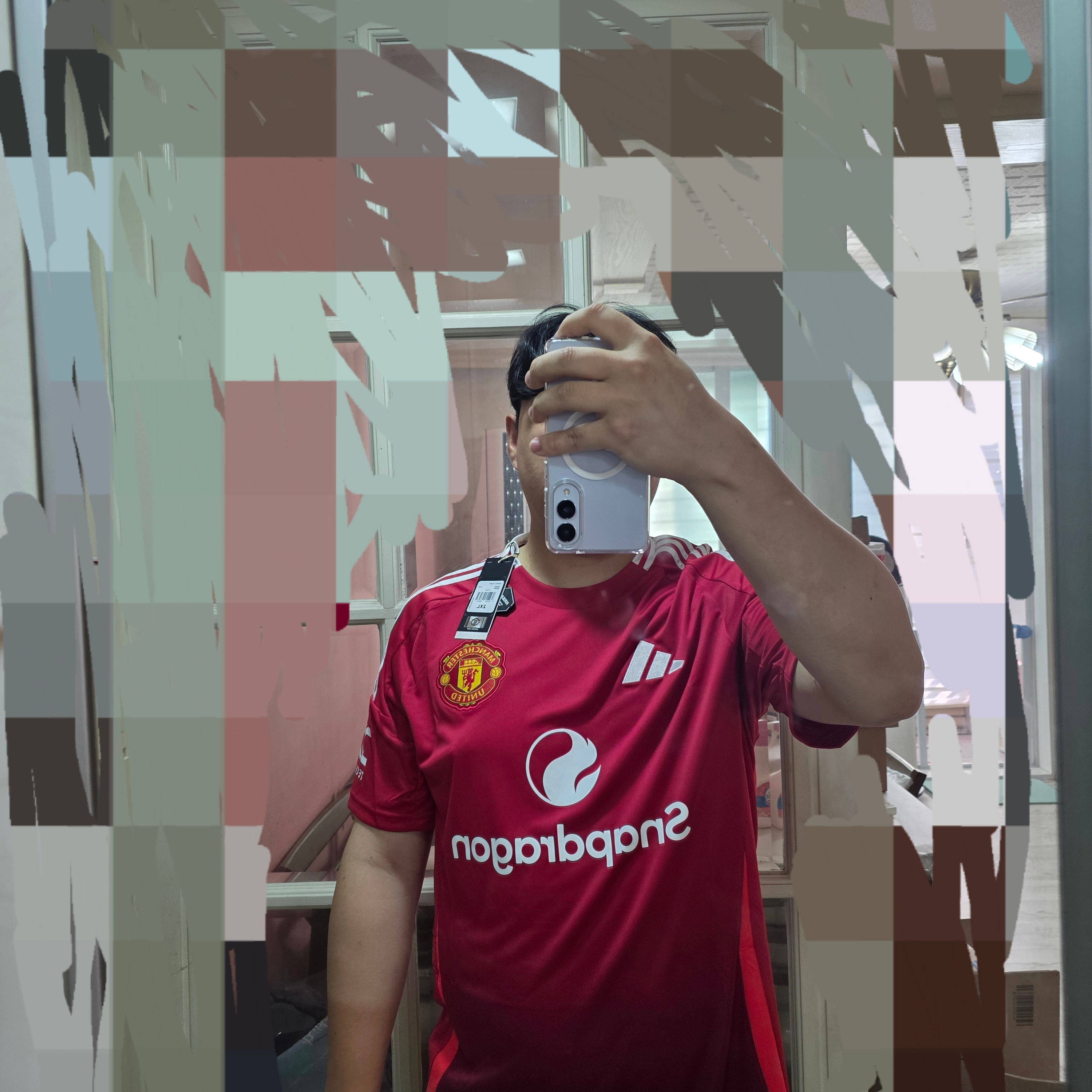 Adidas Manchester United 2024/25 Home Jersey Manchester United FC Red - KR Sizing (Non Marking Ver.) 착용 스타일
