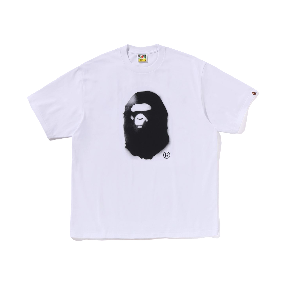 베이프 스프레이 프린트 에이프 헤드 릴렉스드 핏 티셔츠 #2 화이트(BAPE Spray Print Ape Head Relaxed Fit T-Shirt #2 White) - 1