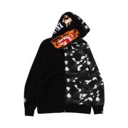 BAPE City Camo Tiger Shark Full Zip Hoodie Black