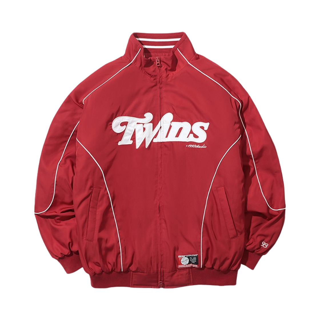 LG 트윈스 x 1993스튜디오 글로시 나일론 베이스볼 점퍼 레드(LG Twins x 1993STUDIO Glossy Nylon Baseball Jumper Red)