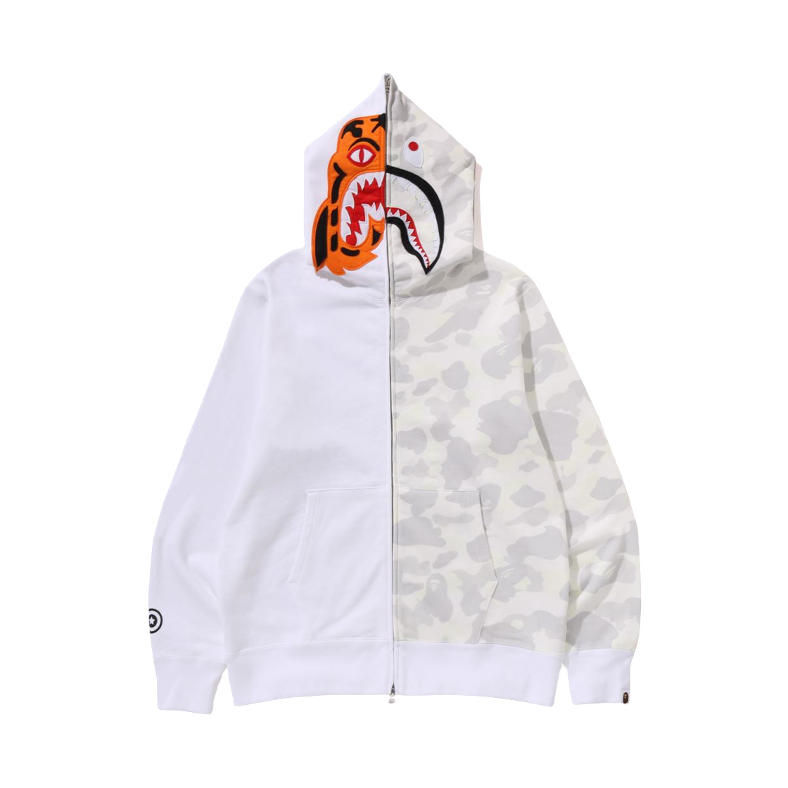 베이프 시티 카모 타이거 샤크 풀 집 후드 화이트(BAPE City Camo Tiger Shark Full Zip Hoodie White) - 2